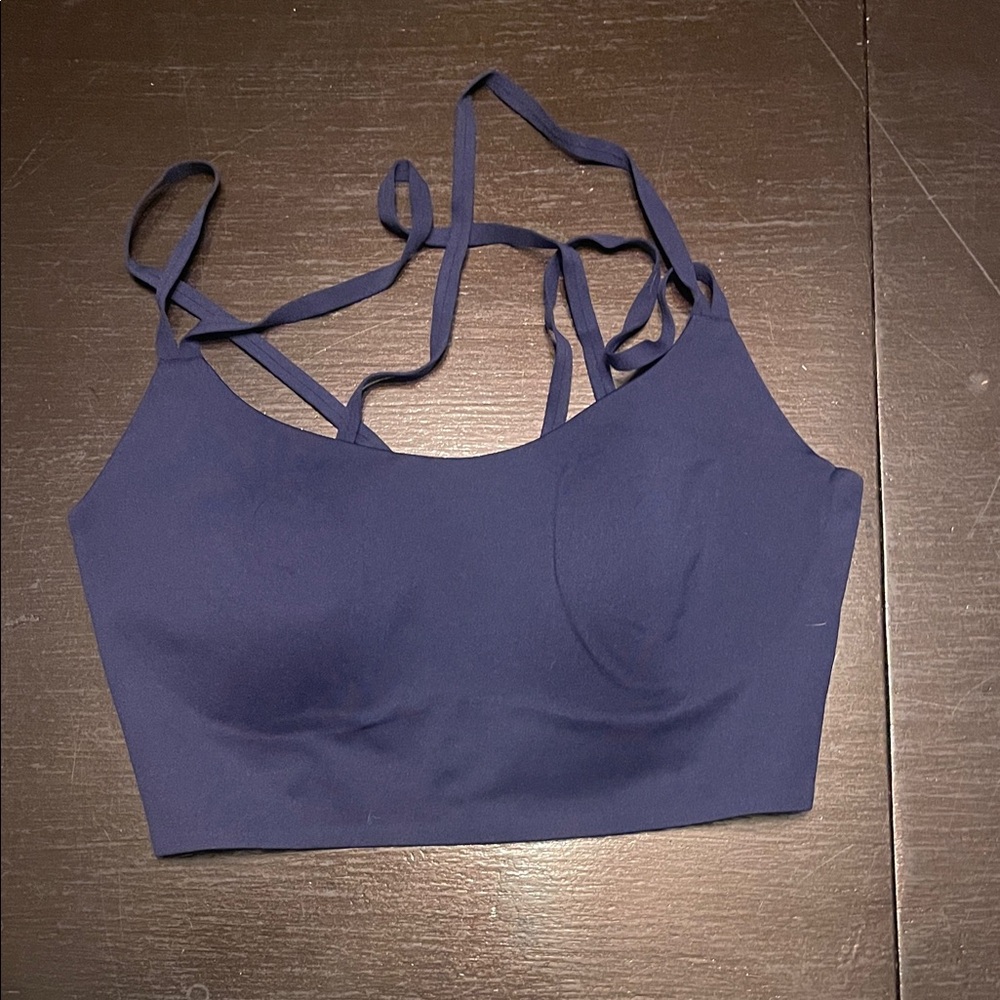 Strappy Navy Sports Bra